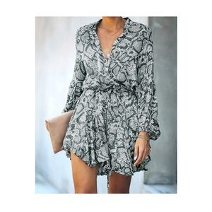 Snakeskin Print Dress